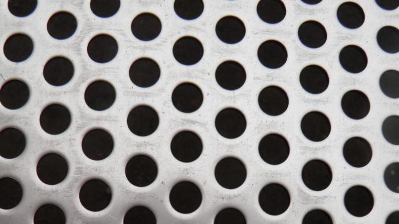 Carbon steel perforated metal sheet with round holes