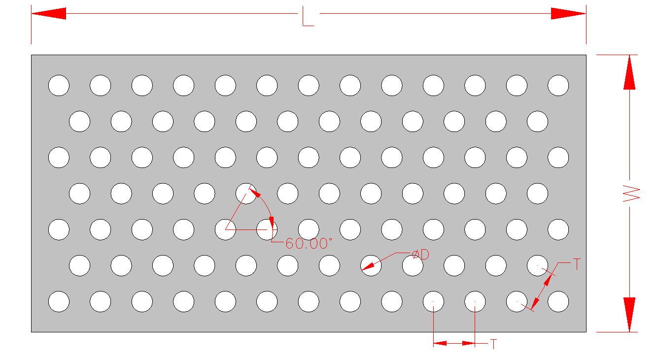 Especificación de chapa perforada galvanizada diagrama esquemático