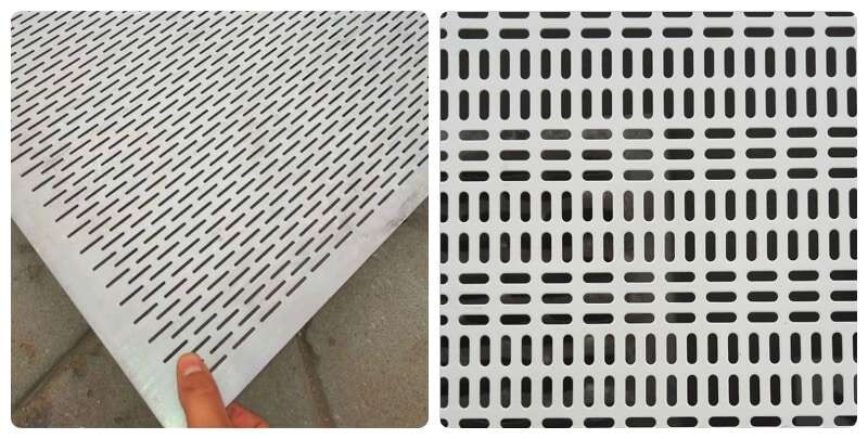 Chapa perforada ranurada