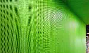 architectural facade made of 304 stainless steel perforated panels