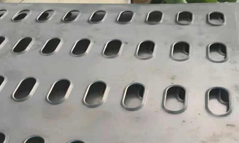 obround flanged perforated panel