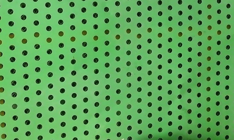 정전기 분말 코팅 녹색 알루미늄 원형 구멍 천공 시트